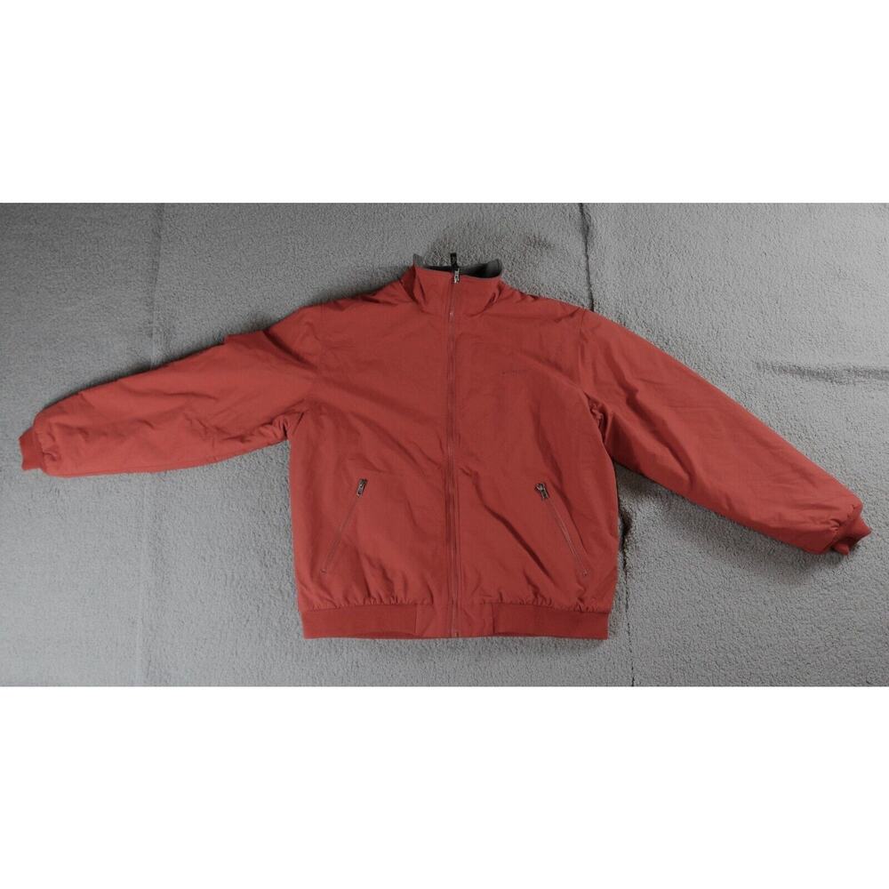 L.L. Bean Coat Mens XL Red Orange Warm Up Thinsulate Bomber Jacket Fleece Lined